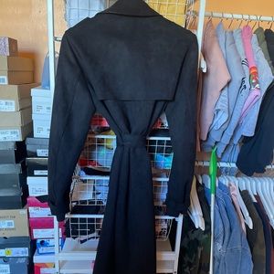 Suede Trench Coat
